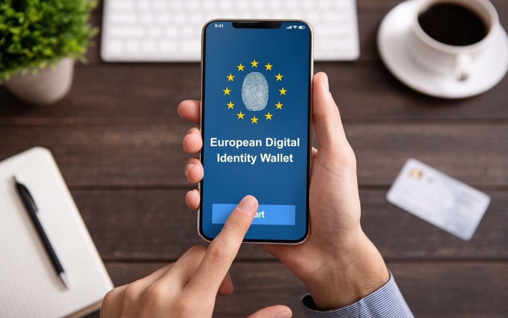 Smartphone mit EUDI-Wallet App